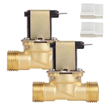 SWAWIS 1/2 palcový solenoidový ventil 230V mosadzný vodný ventil, 2 kusy, 1/2 palce, AC 230V, 2 kusy