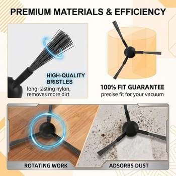 6 bočných kief pre Dreame L40 Ultra AE/E30 Ultra/L10s Pro Ultra Heat. Náhradná bočná kefa pre