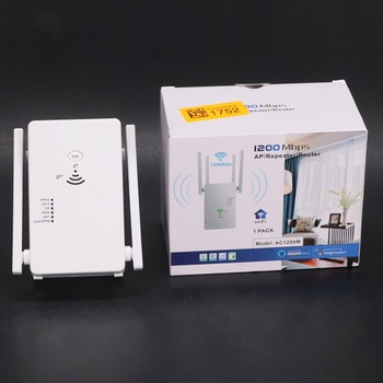 Aenxwa WLAN opakovač WLAN zesilovač 1200 Mbit/s dvoupásmový WiFi zesilovač s režimem