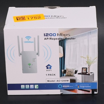 Aenxwa WLAN opakovač WLAN zesilovač 1200 Mbit/s dvoupásmový WiFi zesilovač s režimem