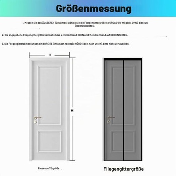 Magnetická sieť proti hmyzu na dvere 60x180 cm, sklolaminátová sieťovina, čierna 60x180 (ŠxV) cm