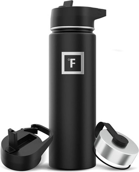 Nerezová láhev na vodu s brčkem - 650/950/1200/1800 ml -…