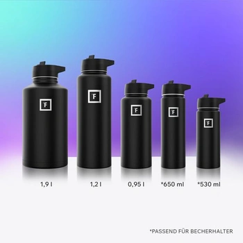 Nerezová láhev na vodu s brčkem - 650/950/1200/1800 ml - Vhodná pro sycené nápoje, nepropustná,