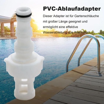 10201 PVC adaptér pre odtok, vypúšťací ventil bazéna pre Intex, ľahko inštalovateľné pripojenie