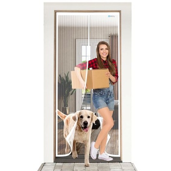 Sieť proti hmyzu na dvere 140x210 cm, magnetická sieť proti hmyzu na balkónové dvere, ochrana proti