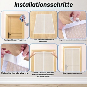 Sieť proti hmyzu na dvere 140x210 cm, magnetická sieť proti hmyzu na balkónové dvere, ochrana proti