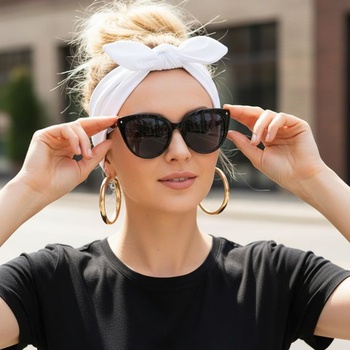3dielna športová čelenka s mašľou pre ženy, široká boho čelenka