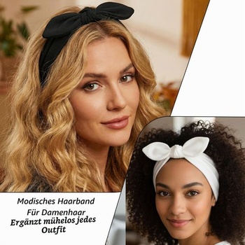 3dielna športová čelenka s mašľou pre ženy, široká boho čelenka
