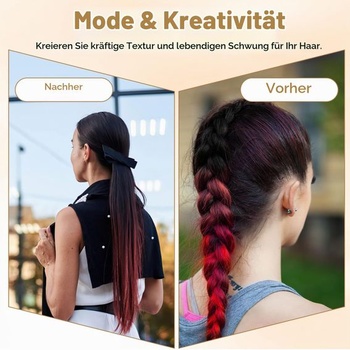2 kusy farebných syntetických vlasov na zapletanie, 75 cm, vlasové pramene na zapletanie - čierne a
