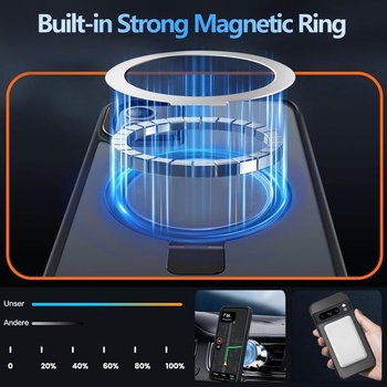 Puzdro na telefón Tawarror MagStand pre Google Pixel 9 Pro XL, matné priesvitné magnetické ochranné