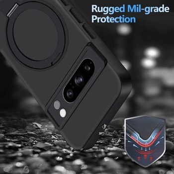 Puzdro na telefón Tawarror MagStand pre Google Pixel 9 Pro XL, matné priesvitné magnetické ochranné