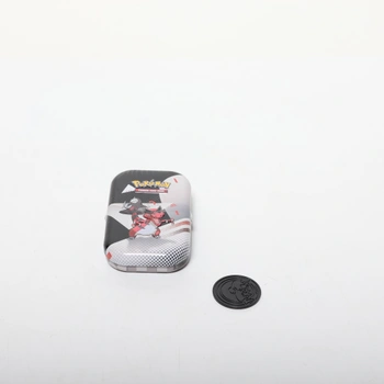 Balíček mini plechoviek PoKéMoN, 50 rôznych kariet, 1 náhodne vybraná extrémne vzácna herná minca