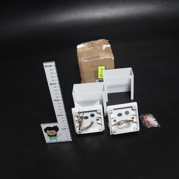 KICAAO LED nástěnné svítidlo pro interiér, sada 2 kusů, 10x10x5cm nástěnné svítidlo s otočným a