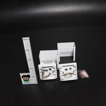 KICAAO LED nástěnné svítidlo pro interiér, sada 2 kusů, 10x10x5cm nástěnné svítidlo s otočným a