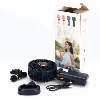Ručný ventilátor Rafada, prenosný mini ventilátor, dobíjací, malý vreckový ventilátor s 5 úrovňami