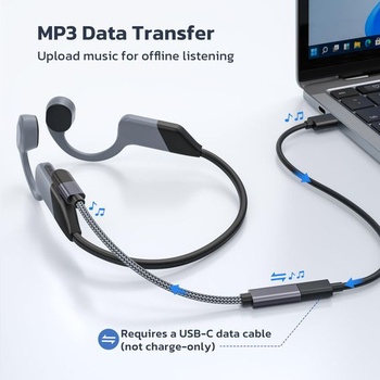 Nabíjací kábel RUXELY USB-C pre slúchadlá Shokz OpenSwim Pro S710, sada 2 kusov