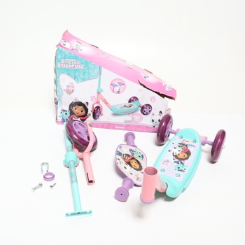 Smoby - Dětská koloběžka Gabby's Dollhouse - 3 kolečka - Výškově nastavitelná řídítka -