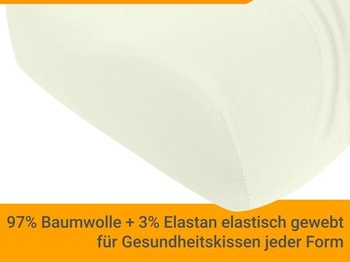 Npluseins 2dielne balenie napínacích prestieradiel s vankúšmi na krk, 35-40 x 55-60 cm, prírodná biela.