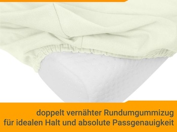 Npluseins 2dielne balenie napínacích prestieradiel s vankúšmi na krk, 35-40 x 55-60 cm, prírodná biela.