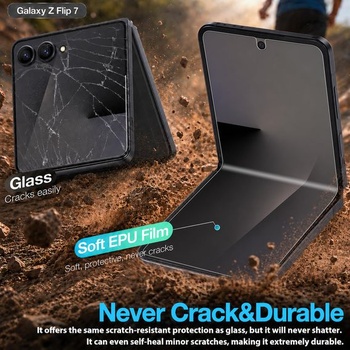 [2+2 kusy] Ochranná fólie na displej pro Samsung Galaxy Z Flip 7/Z Flip 8, 2x flexibilní vnitřní