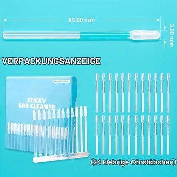YUDANSI 24dílné čisticí tyčinky na uši, měkký lepkavý odstraňovač ušního mazu