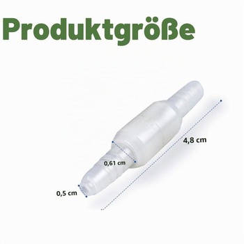 Konektor kanyly pre kyslíkovú hadičku otočný o 360 °, otočná O2 zátka, 10 kusov, biela