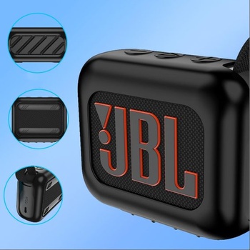 Puzdro GIOPUEY kompatibilné s JBL Go 4, silikónové nárazuvzdorné ochranné puzdro, ultratenký