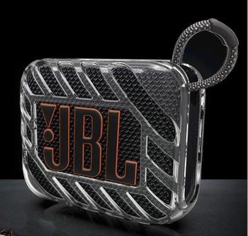 Průhledné pouzdro GIOPUEY kompatibilní s JBL Go 4, TPU nárazuvzdorné ochranné pouzdro, ultratenké,