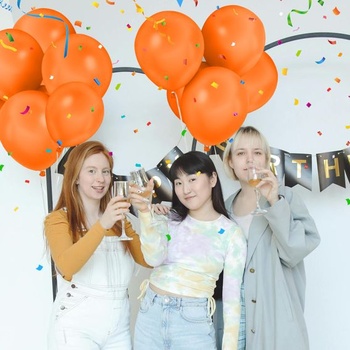 Oranžové balóniky, 100 kusov, matné balóniky 12 palcov, oranžová jesenná girlanda z balónikov na Deň