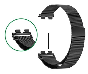 Náramek GIOPUEY kompatibilní s Huawei Band 10/9/8, pletený náramek z nerezové oceli [odolný proti