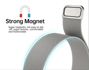 Náramek GIOPUEY kompatibilní s Huawei Band 10/9/8, pletený náramek z nerezové oceli [odolný proti