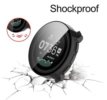 Puzdro GIOPUEY kompatibilné s SUUNTO Vertical 2, [2 ks] Ochranné sklo na displej + rám z tvrdého