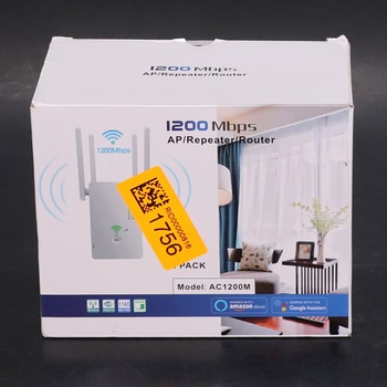 Aenxwa WLAN opakovač WLAN zesilovač 1200 Mbit/s dvoupásmový WiFi zesilovač s režimem