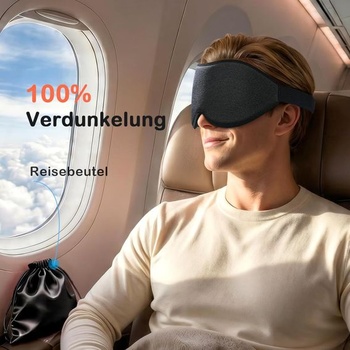 INNELO spacia maska ​​pre ženy a mužov, na spanie na boku, 100% blokovanie svetla, puzdro | Nová 3D
