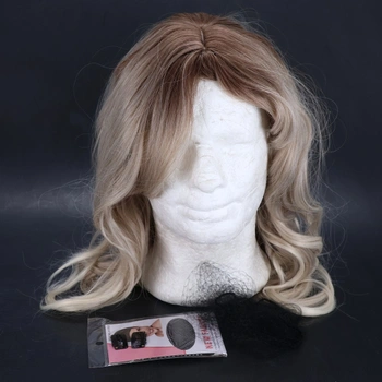 Esmee Lange vlnité blond parochne pre ženy, prírodné syntetické vlasy, tepelne odolná ombré parochňa