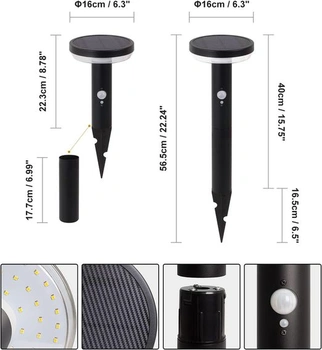 DAWALIGHT LED solární venkovní světlo