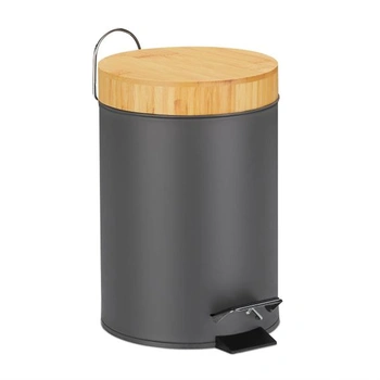 Kúpeľňový kôš Relaxdays, 3 l, kozmetický kôš s mechanizmom…