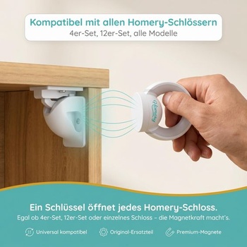 Náhradné kľúče Homery, magnetické, detské, bezpečnostné [balenie 2 ks], 2 náhradné kľúče