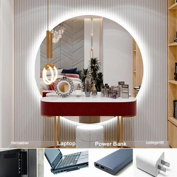 Neónový svetelný opasok Cozylady 2m, studená biela, 120 LED diód/m, CRI>90, stmievateľný 5V svetelný
