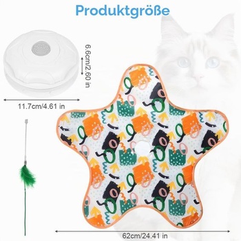 Interaktivní hračka pro kočky AUYAO s pružinovým mechanismem, graffiti design