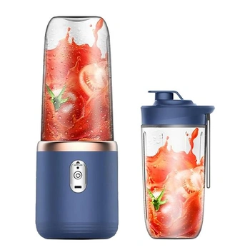 Přenosný mixér, výrobník smoothie 400 ml s digitálním displejem, přenosný elektrický odšťavňovač,