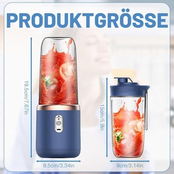 Prenosný mixér, výrobník smoothie 400 ml s digitálnym displejom, prenosný elektrický odšťavovač,