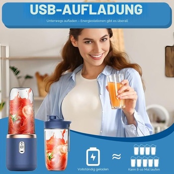 Prenosný mixér, výrobník smoothie 400 ml s digitálnym displejom, prenosný elektrický odšťavovač,