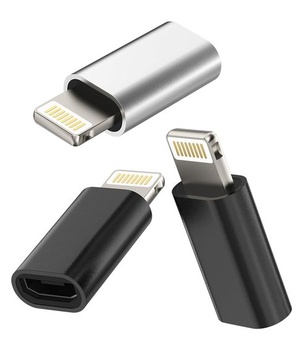 Adaptér Lightning na Micro USB (3 ks) pre iPad Air, Apple a iPhone 14/13 Pro; Kábel Micro USB