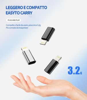Adaptér Lightning na Micro USB (3 ks) pre iPad Air, Apple a iPhone 14/13 Pro; Kábel Micro USB