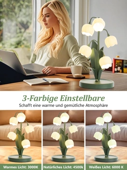 Stolová lampa CRCTREND, ľalia, 34 cm