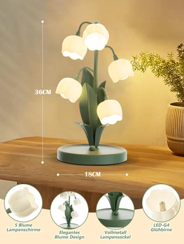 Stolová lampa CRCTREND, ľalia, 34 cm