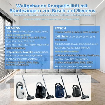 14 sáčkov do vysávača typu G, VŠETKY pre vysávače Siemens a Bosch s vreckami