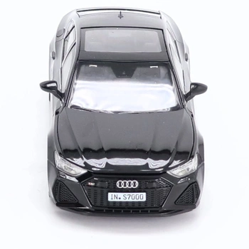 Imtfzct 1/24 Supercar RS7 Black Warrior Model Car, zvukové a světelné autíčko s funkcí natahování,