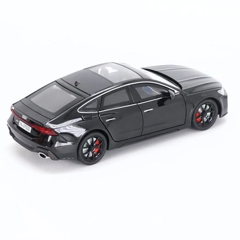 Imtfzct 1/24 Supercar RS7 Black Warrior Model Car, zvukové a světelné autíčko s funkcí natahování,